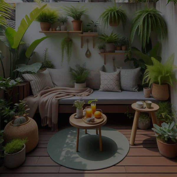 Comment aménager un coin relaxant avec des plantes dans un petit espace extérieur ?