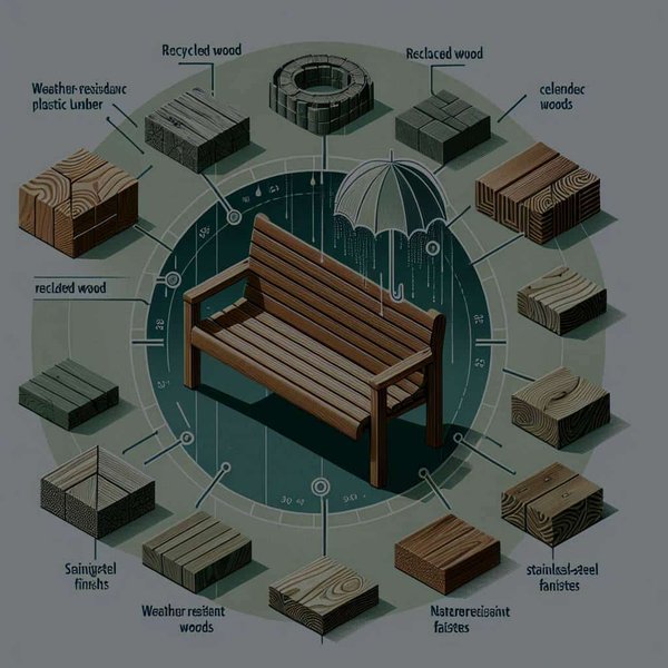 Quels matériaux utiliser pour un banc de jardin résistant aux intempéries et écologique ?