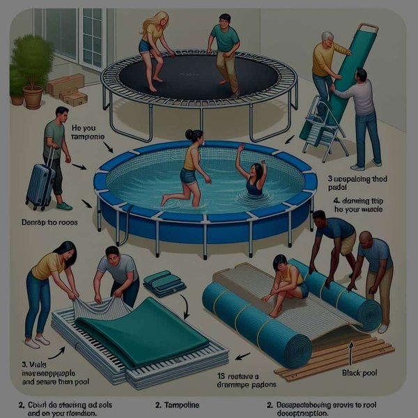Comment déménager des équipements de loisirs extérieurs (piscines, trampolines) ?