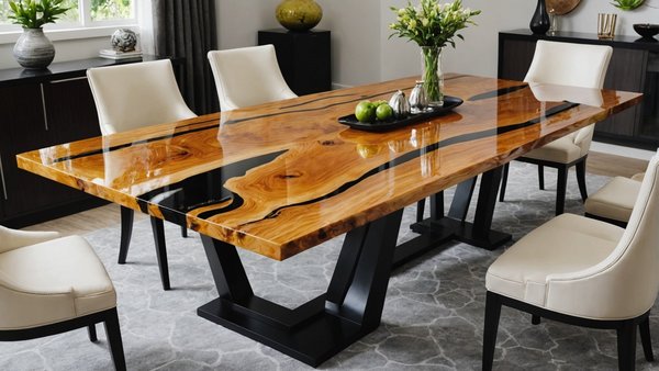 Table à manger résine époxy : élégance et robustesse incomparables